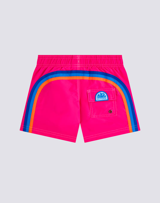 CHILDREN'S SWIM SHORTS WITH ELASTICATED WAIST ICONIC TAFFETA