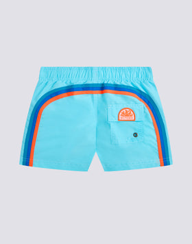 CHILDREN'S SWIM SHORTS WITH ELASTICATED WAIST ICONIC TAFFETA