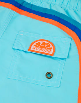 CHILDREN'S SWIM SHORTS WITH ELASTICATED WAIST ICONIC TAFFETA