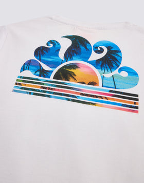 T-SHIRT WITH BIG PALM PRINT