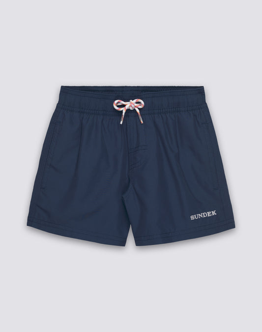REPREVE® RECYCLED POLYESTER BOYS' SWIMSHORTS WITH TRICOLOUR DETAILS