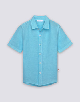 CHEMISE EN LIN À MANCHES COURTES POUR ENFANT