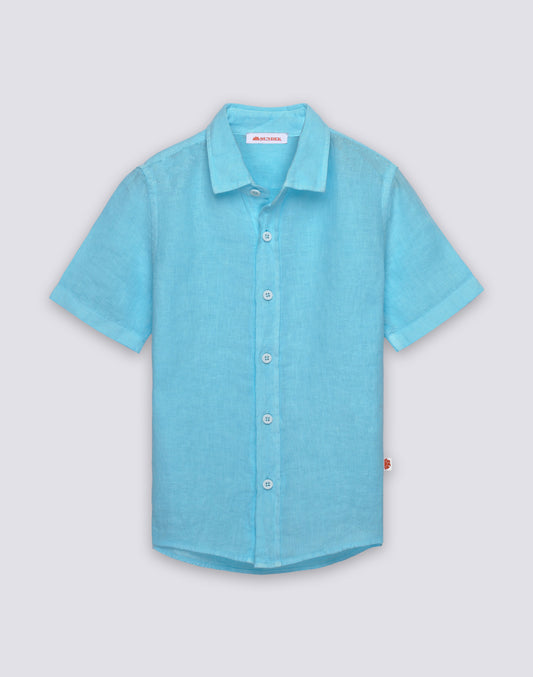CHEMISE EN LIN À MANCHES COURTES POUR ENFANT