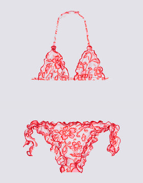 BIKINI PARA NIÑA CON ESTAMPADO HIBISCUS SK23