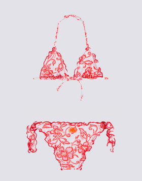 BIKINI PARA NIÑA CON ESTAMPADO HIBISCUS SK23