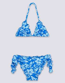 BIKINI PARA NIÑA CON ESTAMPADO HIBISCUS SK23