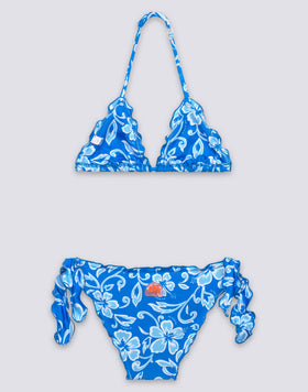 BIKINI PARA NIÑA CON ESTAMPADO HIBISCUS SK23