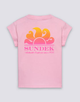 GIRLS' T-SHIRT WITH GRADIENT LOGO