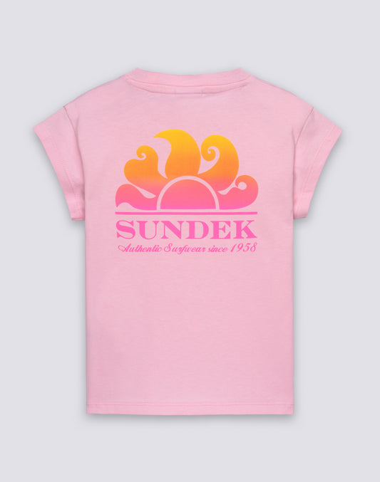 T-SHIRT BAMBINA CON LOGO DEGRADÉ