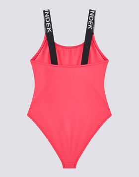 ONE-PIECE SWIMSUIT WITH LOGOED STRAPS