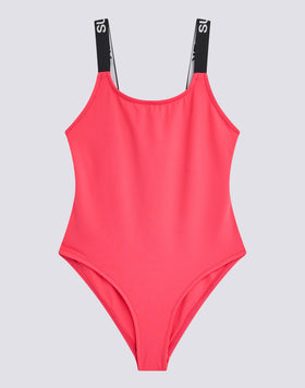 ONE-PIECE SWIMSUIT WITH LOGOED STRAPS