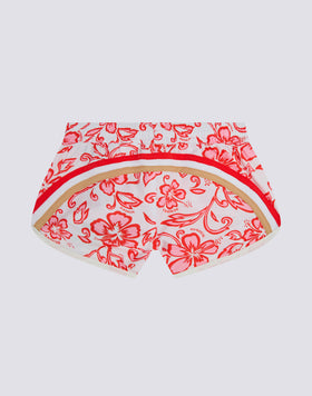 PANTALÓN CORTO DE MAR MARGATE PARA NIÑA CON ESTAMPADO HIBISCUS SK23