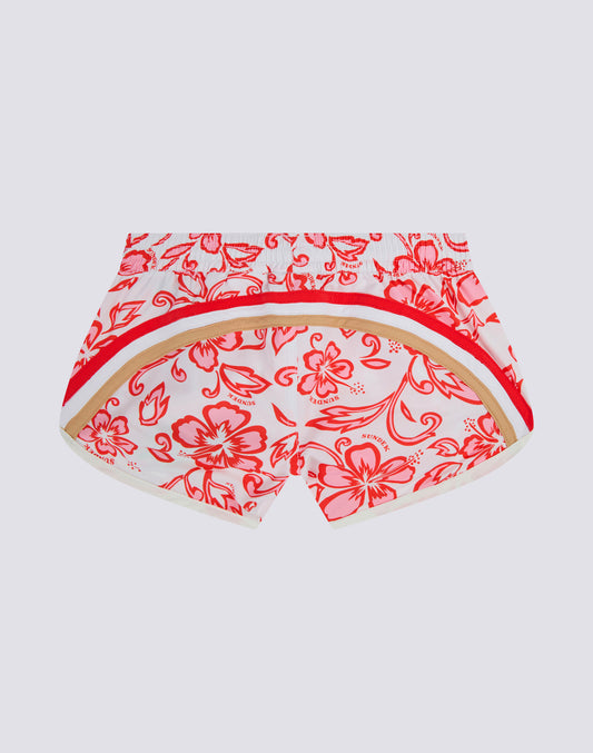 PANTALÓN CORTO DE MAR MARGATE PARA NIÑA CON ESTAMPADO HIBISCUS SK23