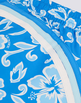 MARGATE GIRLS' SHORT BEACH SHORTS WITH HIBISCUS PRINT SK23