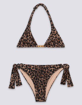 MINI BIKINI CON ESTAMPADO DE LEOPARDO