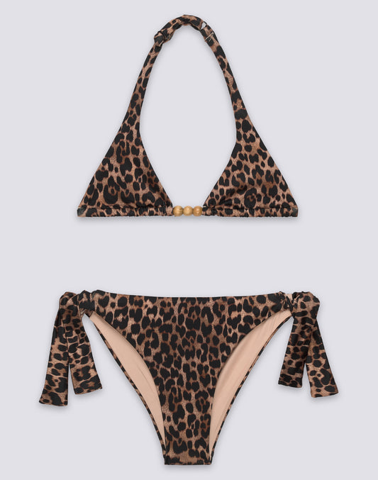 MINI BIKINI CON ESTAMPADO DE LEOPARDO