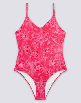 BAÑADOR DE UNA PIEZA PARA NIÑA CON ESTAMPADO HIBI PAISLEY
