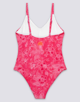 BAÑADOR DE UNA PIEZA PARA NIÑA CON ESTAMPADO HIBI PAISLEY