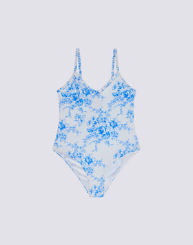 BAÑADOR DE UNA PIEZA PARA NIÑA CON ESTAMPADO ROSE DE JOIE