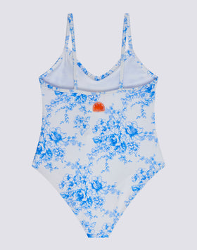 BAÑADOR DE UNA PIEZA PARA NIÑA CON ESTAMPADO ROSE DE JOIE