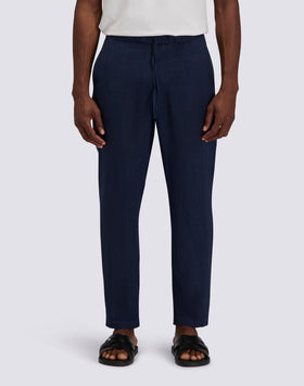 PANTALONES DE LINO CON CINTURA ELÁSTICA PARA HOMBRE