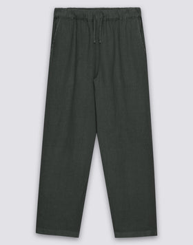 MEN'S ELASTIC WAISTED LINEN TROUSERS