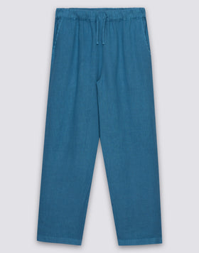 MEN'S ELASTIC WAISTED LINEN TROUSERS