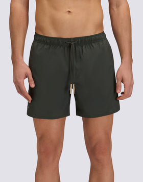 GOLDENWAVE MEN'S SHORT SWIMSUIT WITH ELASTIC WAIST, SOLID COLOR, 4WAY STRETCH