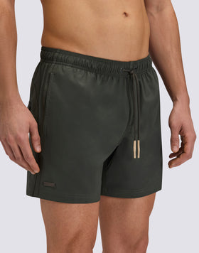 GOLDENWAVE MEN'S SHORT SWIMSUIT WITH ELASTIC WAIST, SOLID COLOR, 4WAY STRETCH