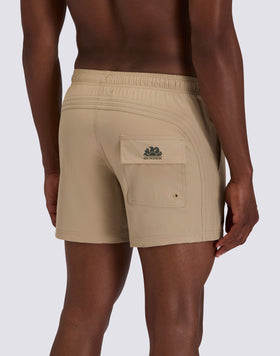 BAÑADOR CORTO CON CINTURA ELÁSTICA GOLDENWAVE TINTA UNITA 4WAY STRETCH