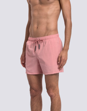GOLDENWAVE MEN'S SHORT SWIMSUIT WITH ELASTIC WAIST, SOLID COLOR, 4WAY STRETCH