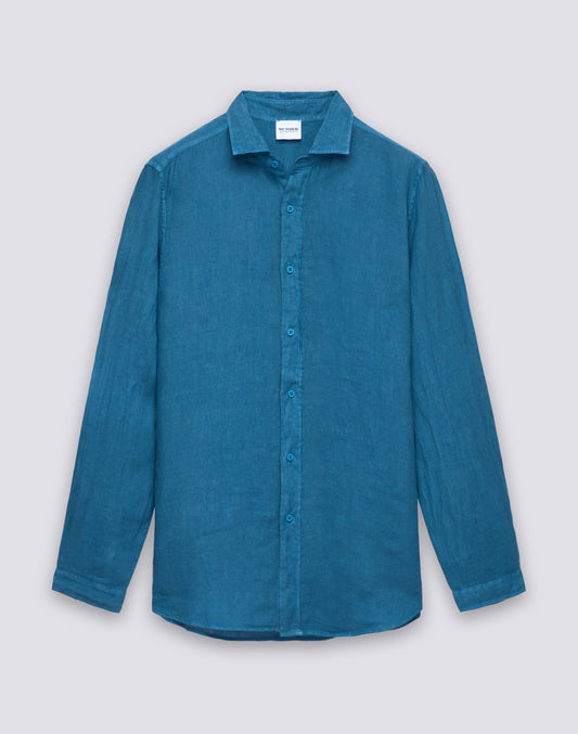 MEN'S GARMENT-DYED LINEN SHIRT