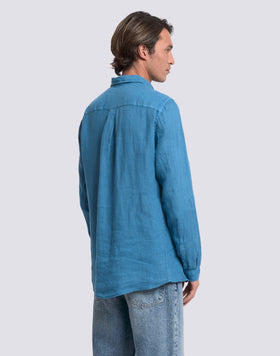 MEN'S GARMENT-DYED LINEN SHIRT