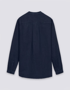 CAMICIA DA UOMO ALLA COREANA IN LINO TINTO CAPO