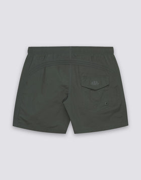 GOLDENWAVE MEN'S SHORT SWIMSUIT WITH ELASTIC WAIST, SOLID COLOR, NYLON TASLAN, COTTON TOUCH