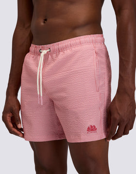 MAILLOT DE BAIN MILIEU À TAILLE ÉLASTIQUE POUR HOMME GOLDENWAVE, À RAYURES TEINTES EN FIL