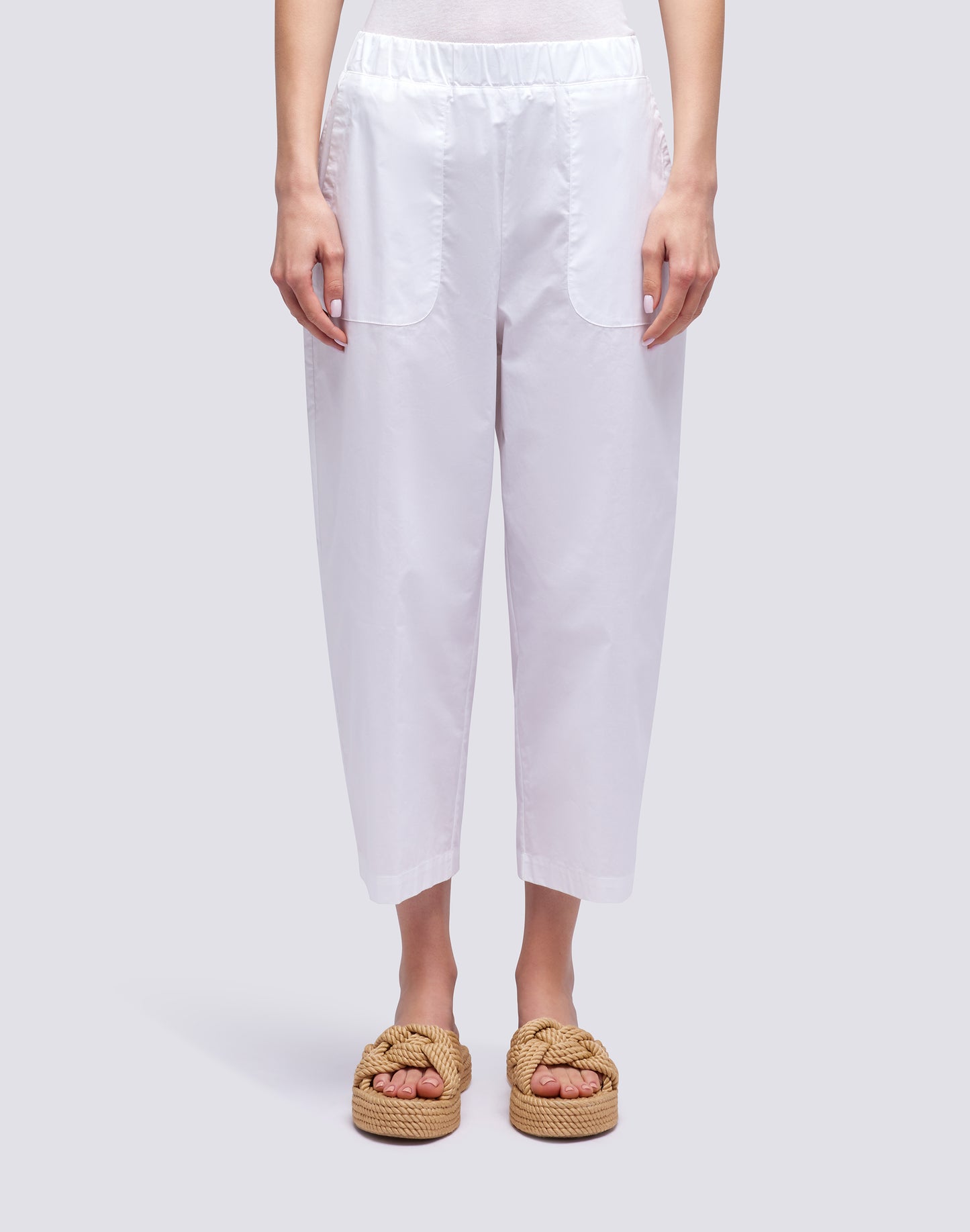 COTTON POPLIN PANTS