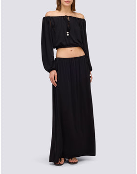 BLUSA IN JERSEY A MANICHE LUNGHE