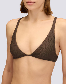 MAVE - TOP DE BIKINI CON TIRANTES FIJOS EFECTO ONDA