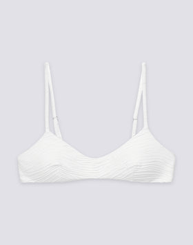 ELODIE - WAVE EFFECT JACQUARD BRALETTE BIKINI TOP