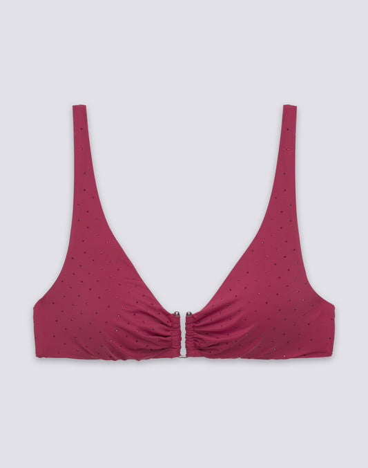 BRALETTE BIKINI TOP WITH RHINESTONES