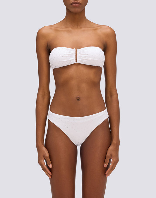 HAUT DE BIKINI BANDEAU AVEC STRASS