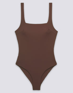 CHINA - WOMEN'S ONE-PIECE SWIMSUIT WITH SQUARE NECKLINE AND DEEP BACK