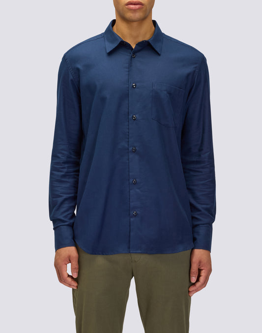 CHEMISE HOMME À MANCHES LONGUES EN GABARDINE DE COTON