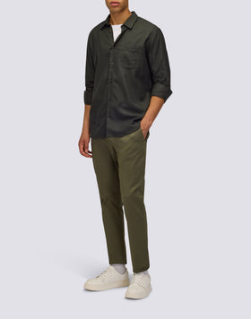 CHEMISE HOMME À MANCHES LONGUES EN GABARDINE DE COTON