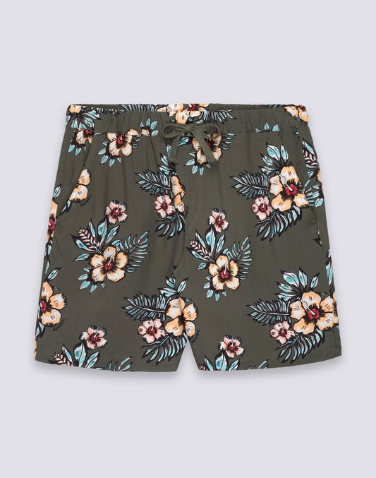 MEN'S PRINTED VISCOSE POPLIN WALKSHORT