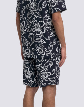 MEN'S PRINTED VISCOSE POPLIN WALKSHORT