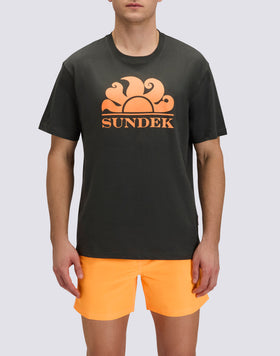 CAMISETA DE CUELLO REDONDO CON ESTAMPADO DEL LOGOTIPO