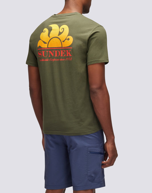 NEW HERBERT CREW NECK T-SHIRT WITH  MAXI-LOGO