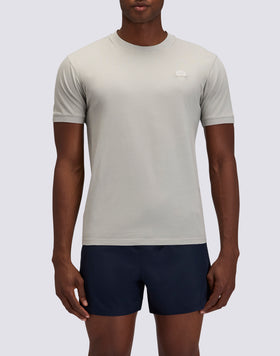 NEW DEY CREW NECK GARMENT-DYED T-SHIRT WITH LOGO